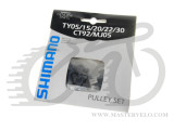 Ролики переключателя SHIMANO TY05/15/20/22/30, CT92/MJ05, 10т/10т, комплект: нижний + верхний, Y56398030
